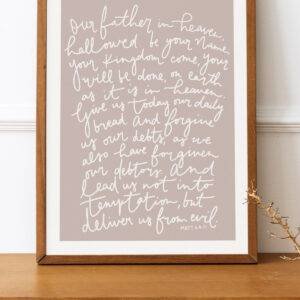 The Lord's Prayer Christian Art Print by Jasmine Green