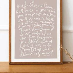 The Lord's Prayer Christian Art Print by Jasmine Green