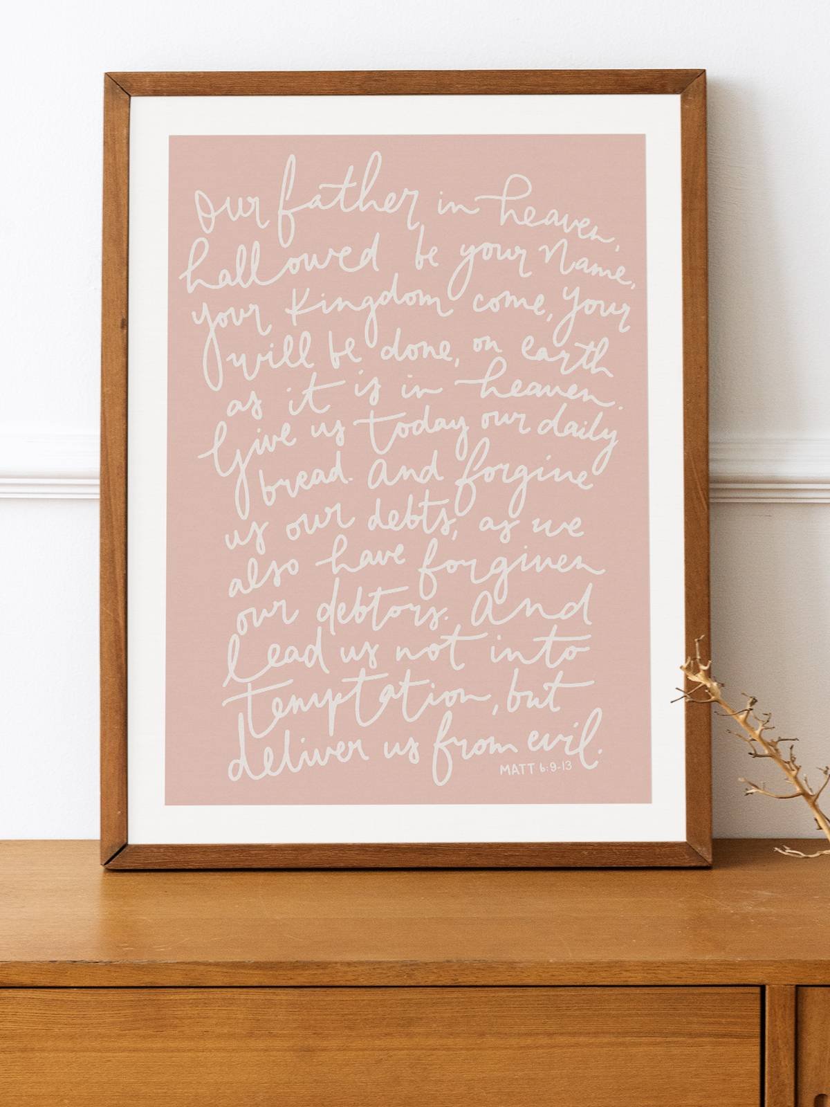 The Lord's Prayer Print (Salmon Joy) A4