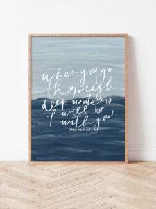 Deep waters Bible Art Print