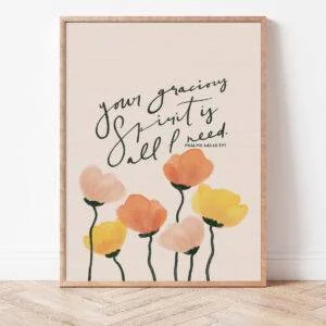 Gracious Spirit Floral Christian art print