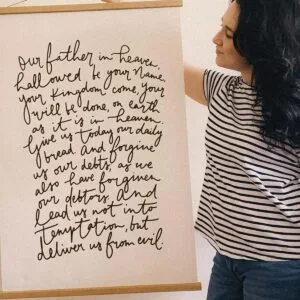 The Lord's Prayer Framed Poster (Olive)