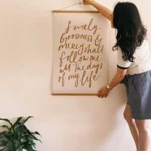 Surely Goodness Framed Poster (Wheat)