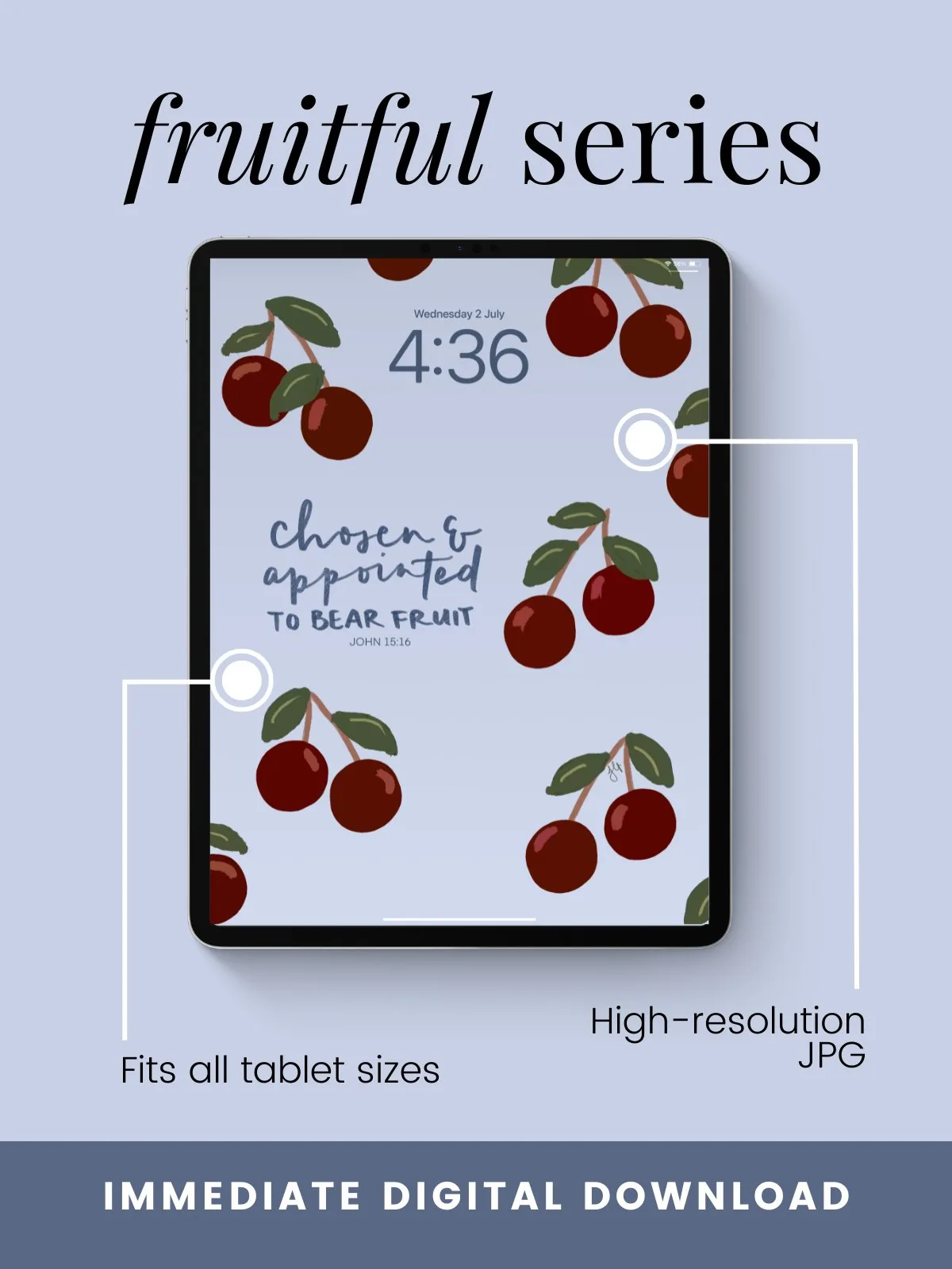 Chosen and appointed iPad Wallpaper by Jasmine Green